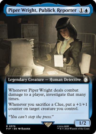 Piper Wright Publick Reporter Extended Art Universes Beyond: Fallout Magic card