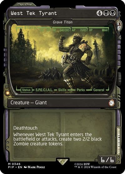 West Tek Tyrant Grave Titan Showcase Universes Beyond: Fallout Magic card
