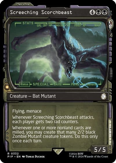 Screeching Scorchbeast Showcase Universes Beyond: Fallout Magic card
