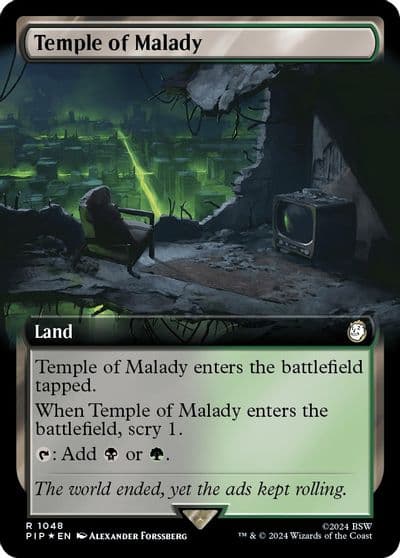 Temple of Malady Extended Art Surge Foil Universes Beyond: Fallout Magic card