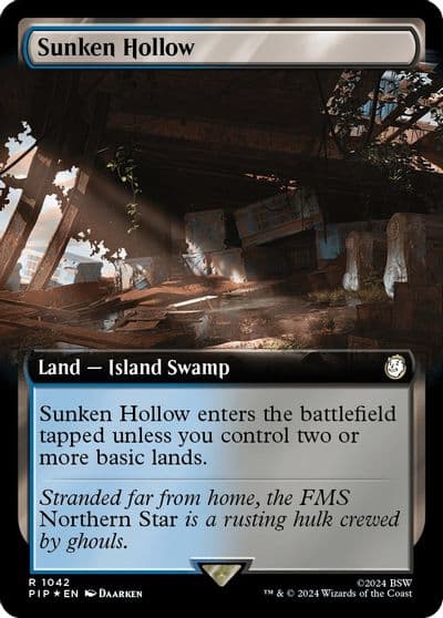 Sunken Hollow Extended Art Surge Foil Universes Beyond: Fallout Magic card