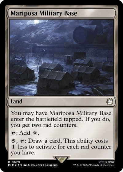 Mariposa Military Base Surge Foil Universes Beyond: Fallout Magic card