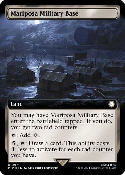 Mariposa Military Base Extended Art Surge Foil Universes Beyond: Fallout Magic card
