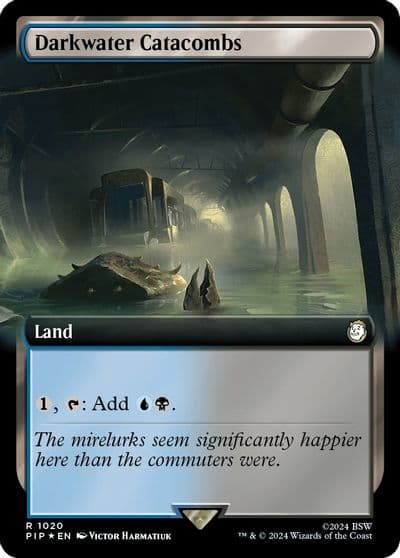 Darkwater Catacombs Extended Art Surge Foil Universes Beyond: Fallout Magic card