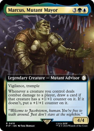 Marcus Mutant Mayor Extended Art Universes Beyond: Fallout Magic card