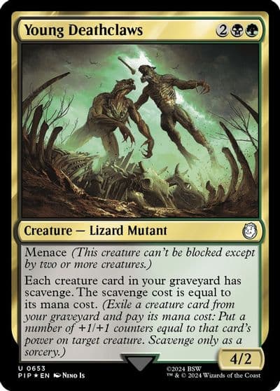 Young Deathclaws Surge Foil Universes Beyond: Fallout Magic card