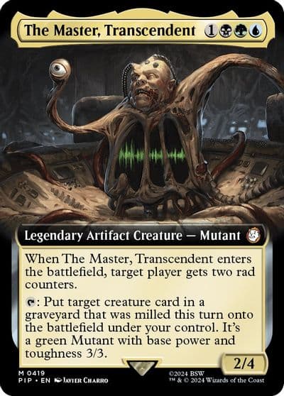 The Master Transcendent Extended Art Universes Beyond: Fallout Magic card