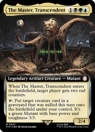 The Master Transcendent Extended Art Surge Foil Universes Beyond: Fallout Magic card