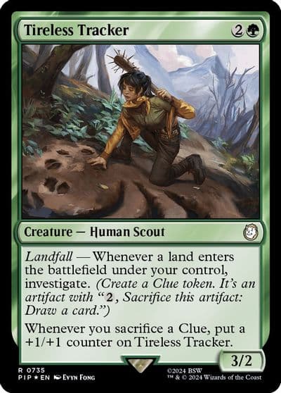Tireless Tracker Surge Foil Universes Beyond: Fallout Magic card