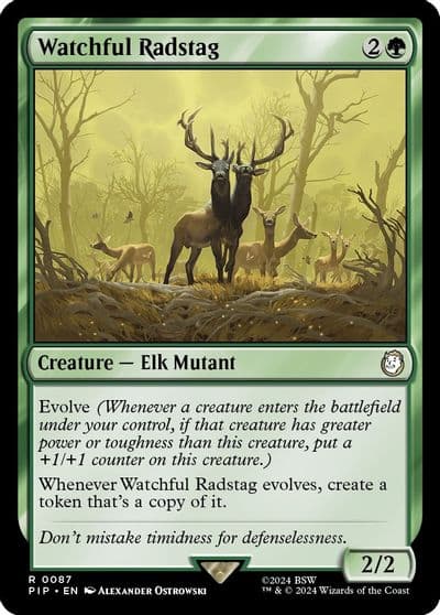 Watchful Radstag Universes Beyond: Fallout Magic card