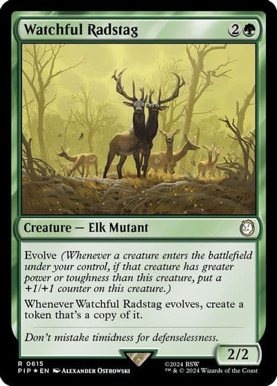 Watchful Radstag Surge Foil Universes Beyond: Fallout Magic card