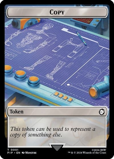 Copy Human Soldier Double Sided Token Universes Beyond: Fallout Magic card
