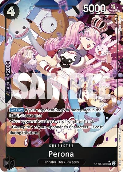 Perona 093 Alternate Art Wings of the Captain One Piece card