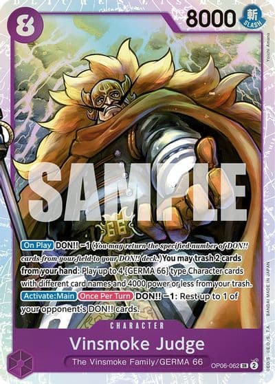 Vinsmoke Judge Wings of the Captain One Piece card