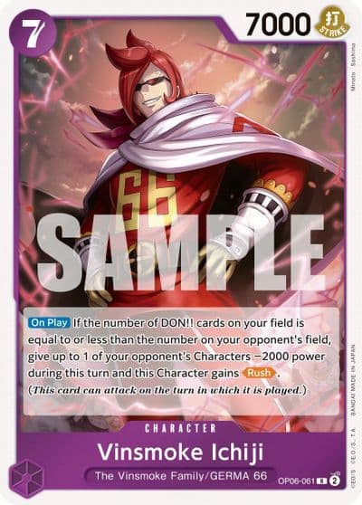 Vinsmoke Ichiji 061 Wings of the Captain One Piece card