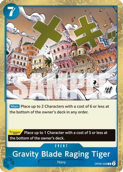 Gravity Blade Raging Tiger Wings of the Captain One Piece card