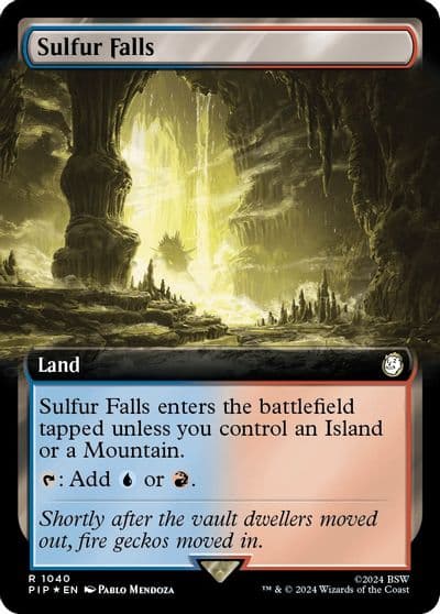 Sulfur Falls Extended Art Surge Foil Universes Beyond: Fallout Magic card