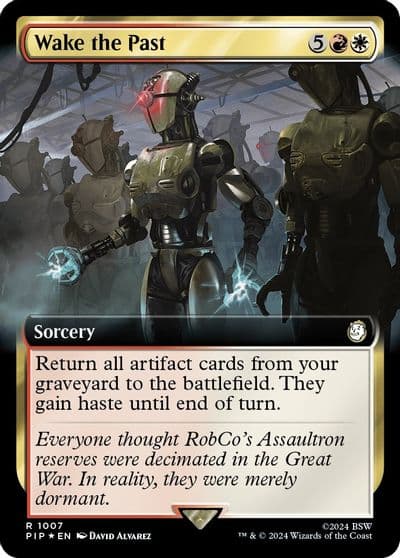 Wake the Past Extended Art Surge Foil Universes Beyond: Fallout Magic card