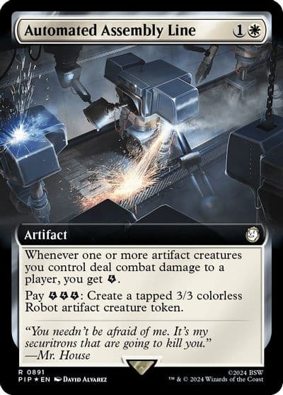 Automated Assembly Line Extended Art Surge Foil Universes Beyond: Fallout Magic card