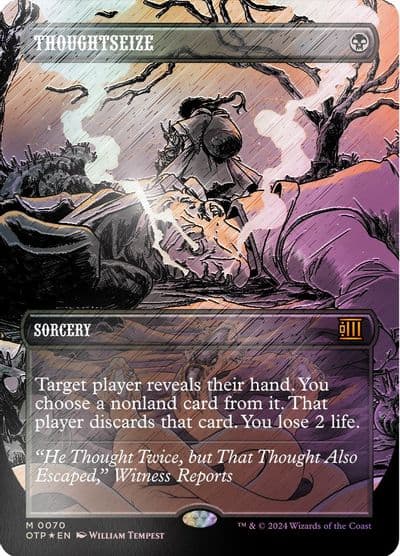 Thoughtseize Textured Foil Outlaws of Thunder Junction: Breaking News Magic card