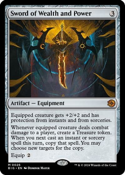 Sword of Wealth and Power Outlaws of Thunder Junction: The Big Score Magic card