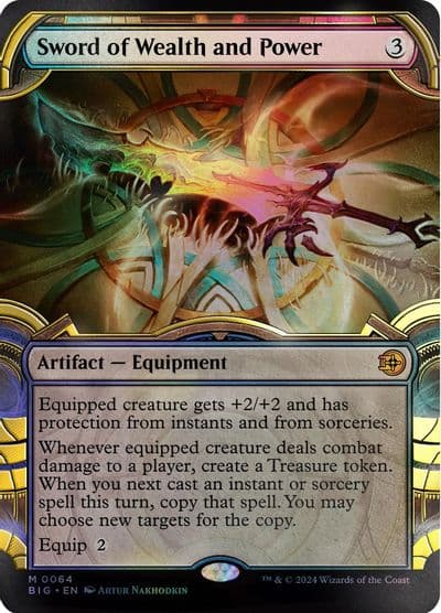 Sword of Wealth and Power Showcase Raised Foil Outlaws of Thunder Junction: The Big Score Magic card
