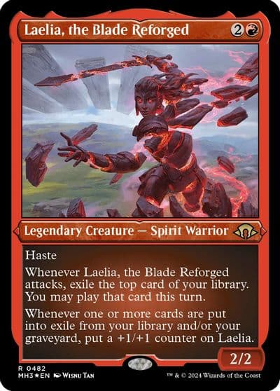 Laelia the Blade Reforged Foil Etched Modern Horizons 3 Magic card