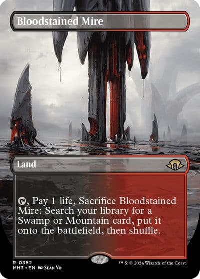 Bloodstained Mire Borderless Modern Horizons 3 Magic card