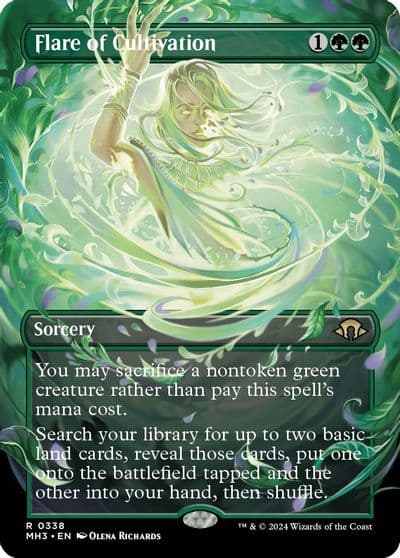 Flare of Cultivation Borderless Modern Horizons 3 Magic card