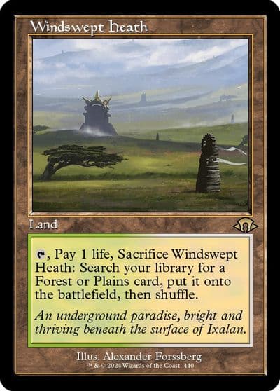 Windswept Heath Retro Frame Modern Horizons 3 Magic card