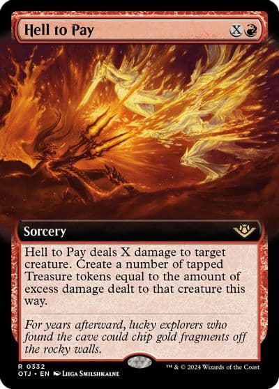 Hell to Pay Extended Art Outlaws of Thunder Junction Magic card