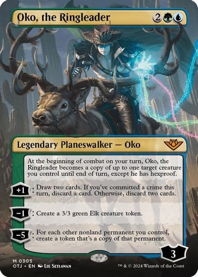 Oko the Ringleader Borderless Outlaws of Thunder Junction Magic card