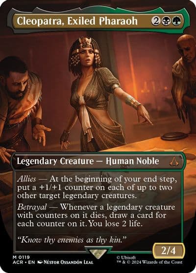 Cleopatra Exiled Pharaoh Borderless Universes Beyond: Assassin's Creed Magic card