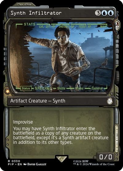 Synth Infiltrator Showcase Universes Beyond: Fallout Magic card