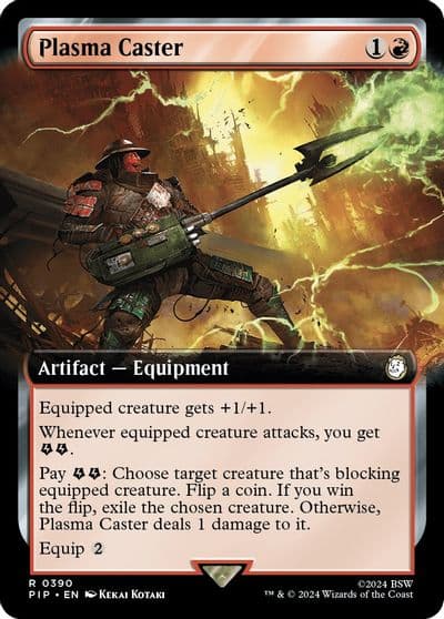 Plasma Caster Extended Art Universes Beyond: Fallout Magic card