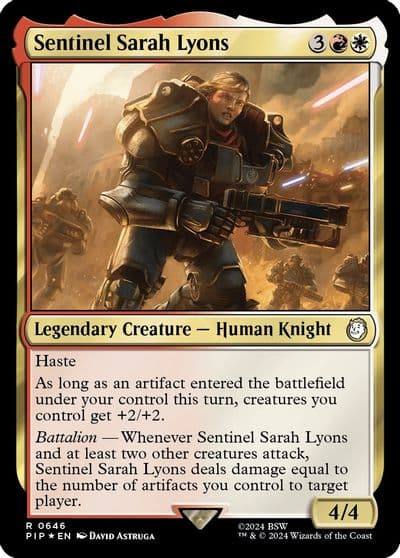 Sentinel Sarah Lyons Surge Foil Universes Beyond: Fallout Magic card