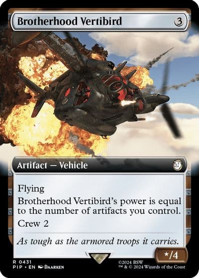 Brotherhood Vertibird Extended Art Universes Beyond: Fallout Magic card