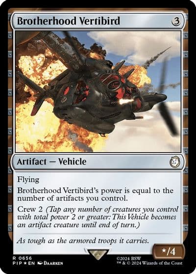 Brotherhood Vertibird Surge Foil Universes Beyond: Fallout Magic card
