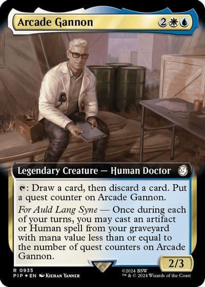 Arcade Gannon Extended Art Surge Foil Universes Beyond: Fallout Magic card