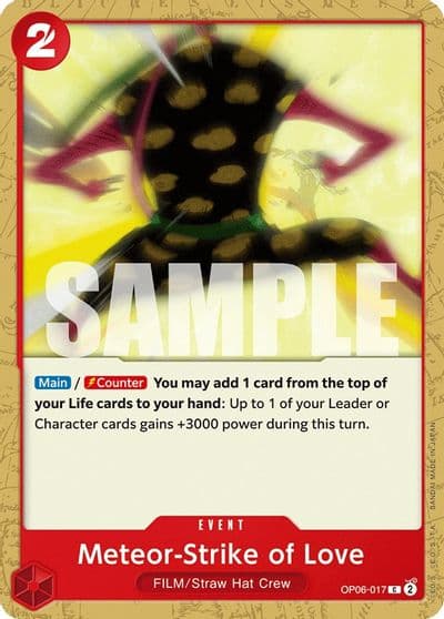 Meteor Strike of Love Wings of the Captain One Piece card