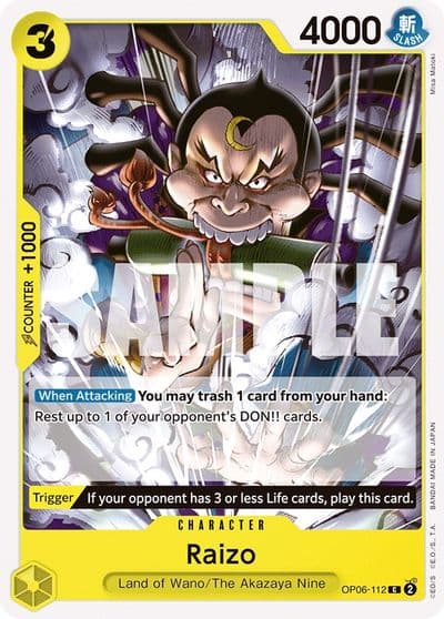 Raizo Wings of the Captain One Piece card