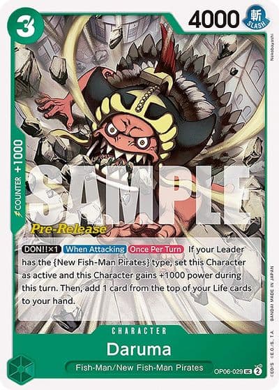 Daruma Wings of the Captain Pre-Release Cards One Piece card