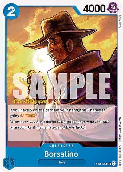 Borsalino Wings of the Captain Pre-Release Cards One Piece card