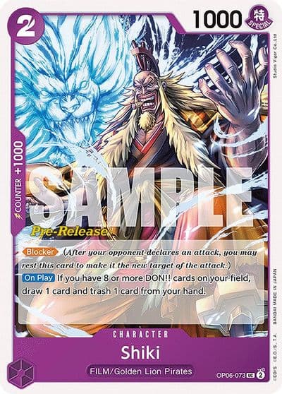 Shiki Wings of the Captain Pre-Release Cards One Piece card