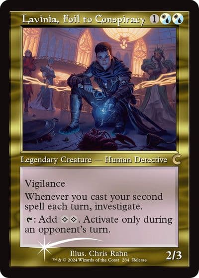 Lavinia Foil to Conspiracy Retro Frame Ravnica: Clue Edition Magic card