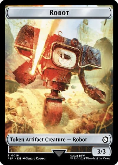 Robot Food 0014 Double Sided Token Universes Beyond: Fallout Magic card