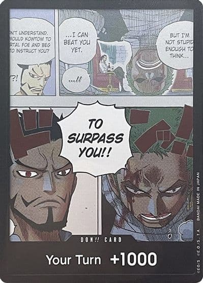 DON Card Mihawk and Zoro Double Pack Set Vol 3 Wings of the Captain One Piece card