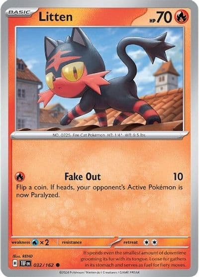 Litten SV05: Temporal Forces Pokemon card