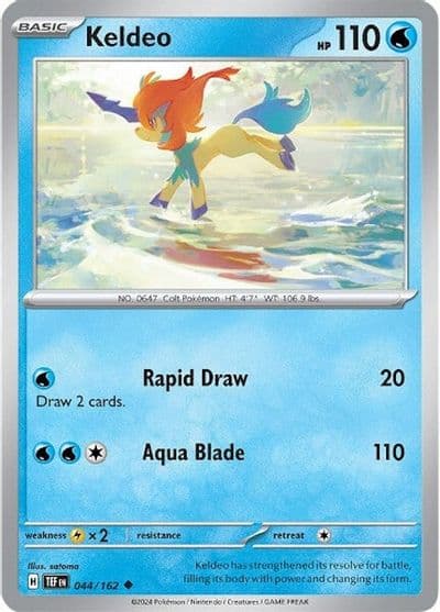 Keldeo SV05: Temporal Forces Pokemon card