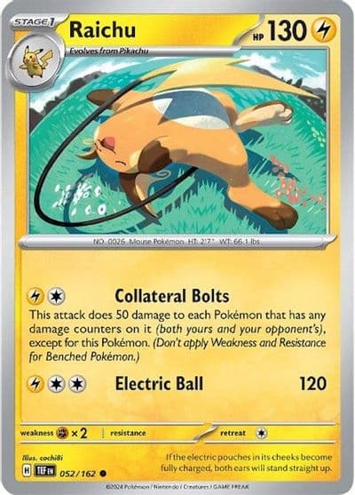 Raichu SV05: Temporal Forces Pokemon card